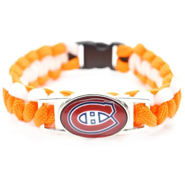 2018 New Hockey Bracelet NHL Montreal Canadiens Charm Braided Bracelet
