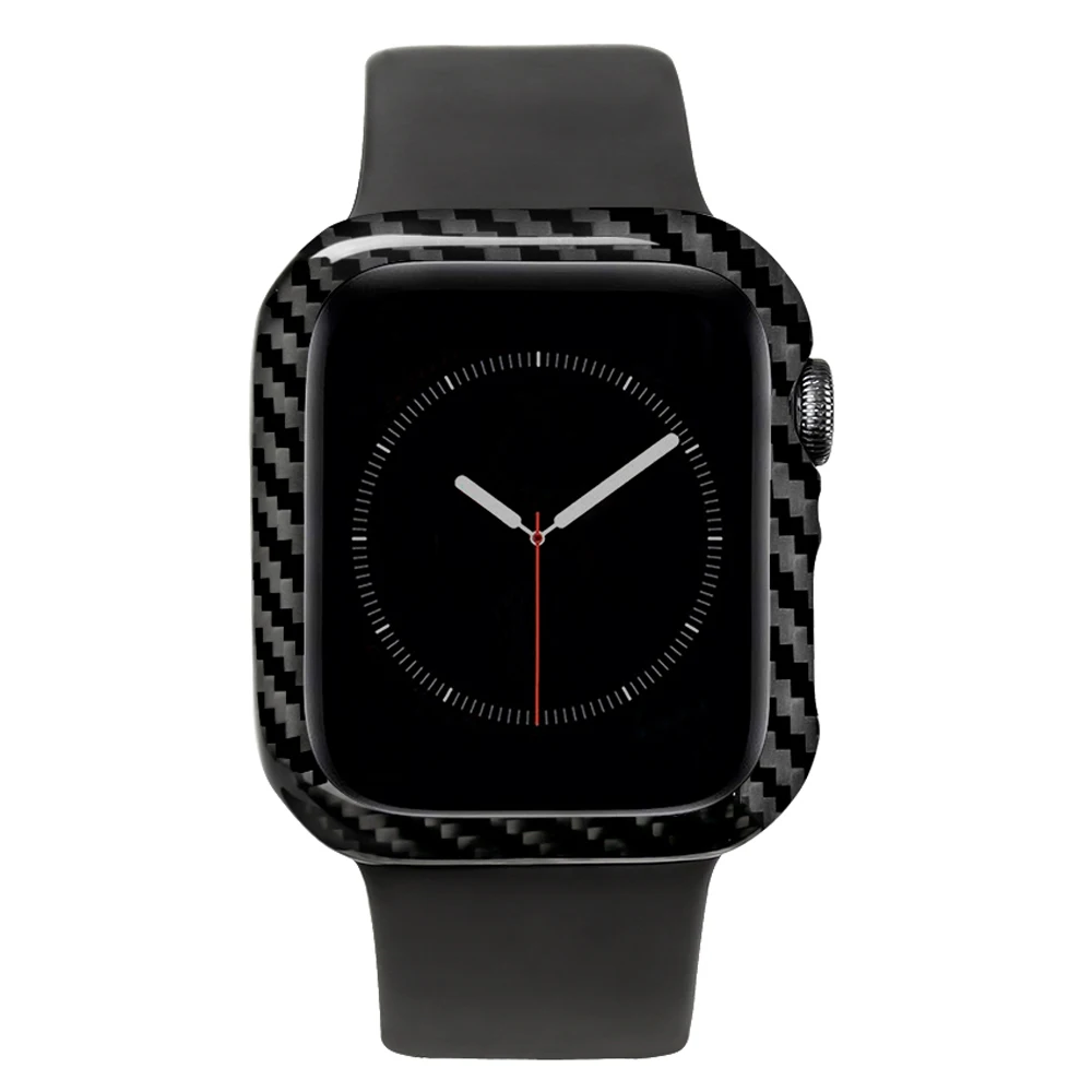 MCASE 2019 Роскошная ультра тонкая настоящая рамка из углеродного волокна для Apple Watch