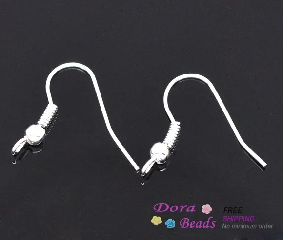wholesale 150 Pairs Silver Plated Earwire Hooks 19x18mm (B11087) | Украшения и аксессуары