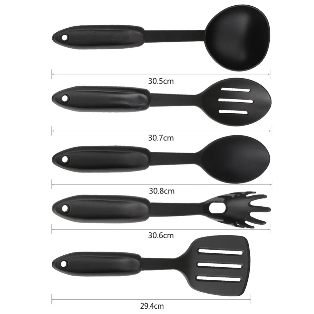 5Types Heat-resistant Soup Spoon Cookware Nylon Utensils Non-stick Special Cooking Shovel Kitchen Tools CV