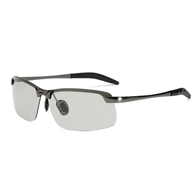 Модные тренды Ретро день и ночь вождения очки мужские фотохромные поляризованные солнцезащитные очки Хамелеон солнцезащитные очки хамелеоны - Название цвета: gun