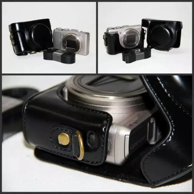 HAFEI популярный чехол из искусственной кожи для камеры, сумка для sony Cyber-shot DSC-HX60 DSC-HX50V DSC HX60 HX50V HX30, без логотипа, черный, коричневый, кофейный