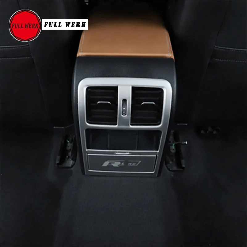 

Set of 2pcs SS Car Armrest Box Cover for VW CC 2010-2018 Rear Air Vent Trim Sticker Decoration Frame Interior Accessories