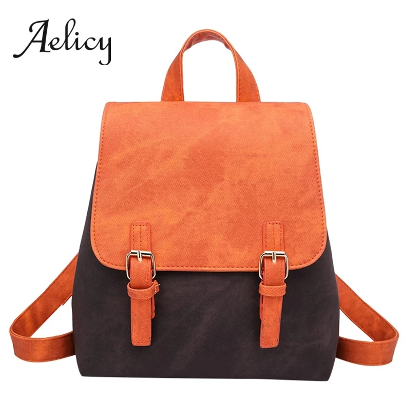 

Aelicy Retro Style Campus School Backpack For Teenage Boys Candy Color Clamshell Women Men Student Laptop Backpack Large
