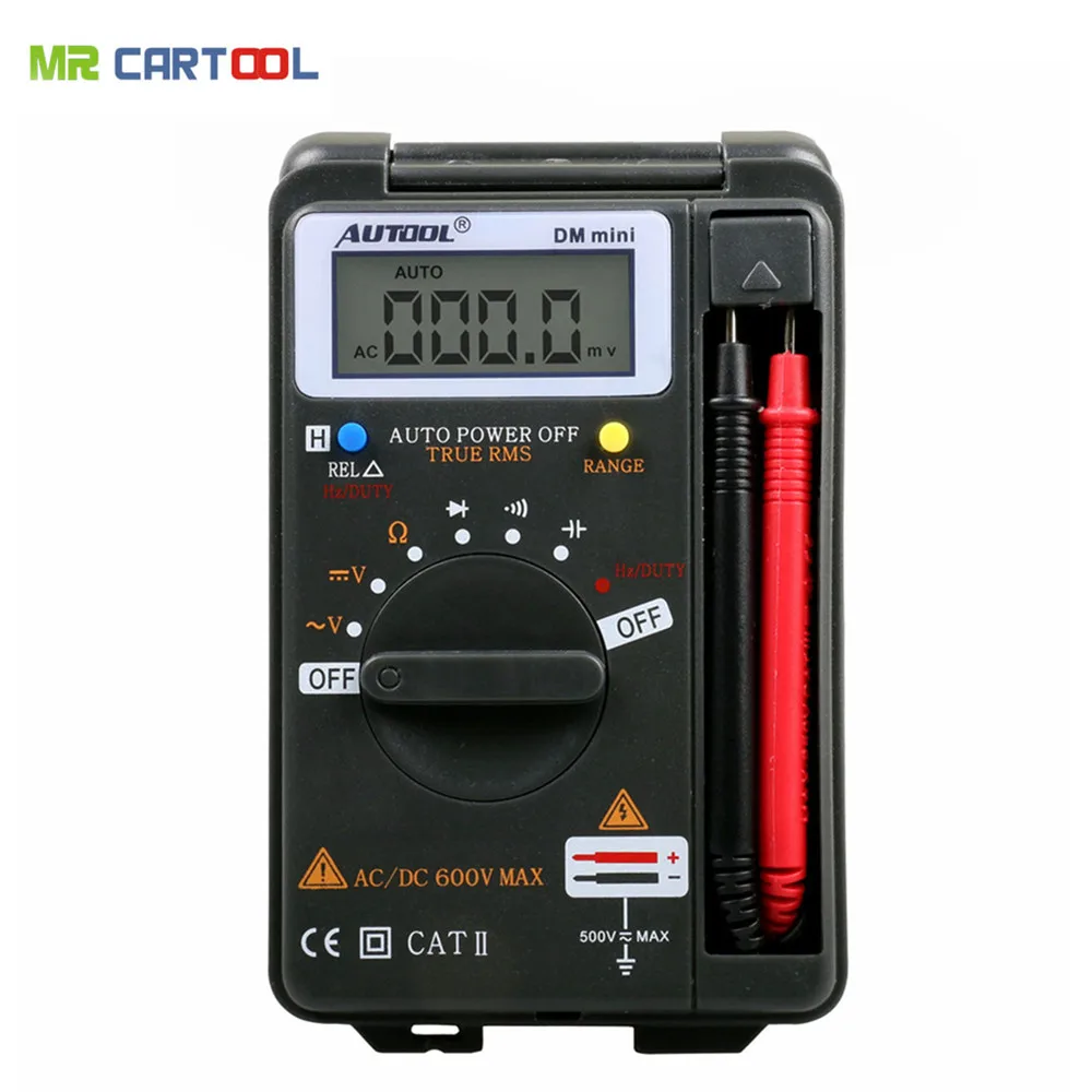 

AUTOOL DM mini DMM Integrated Personal Handheld Pocket Mini Digital Multimeter Ammeter Auto Range Tester Same as VC921