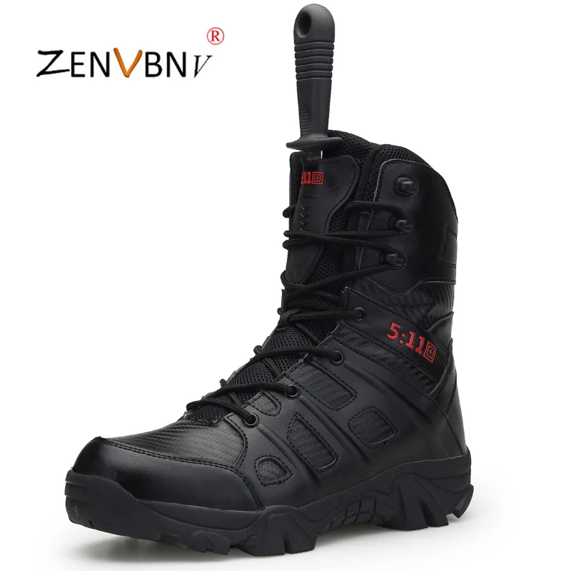 

ZENVBNV Ultralight Men Army Boots Military Shoes Combat Tactical Ankle Boots For Men Desert/Jungle Boots Outdoor Shoes Size39-46