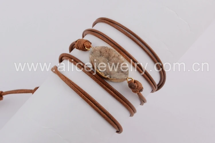 Ouro Oval Rainbow Titânio Natural Galaxy Conector