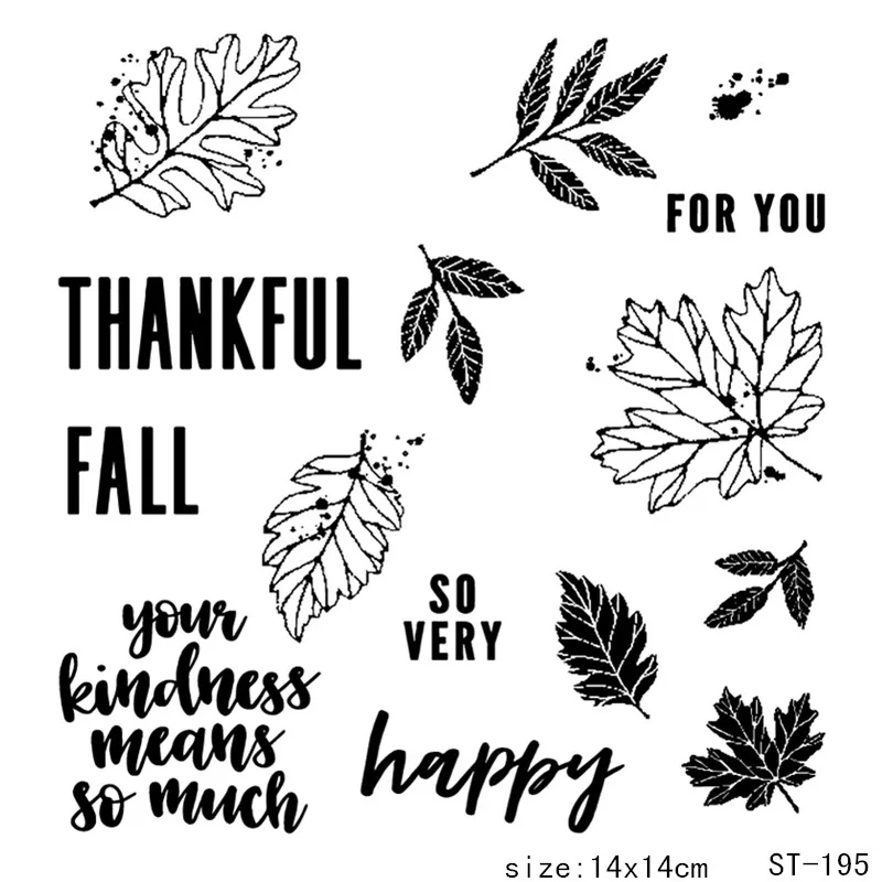 

Thankful Fall Clear Stamps / Silicone Seals for DIY scrapbooking photo album/Card Making