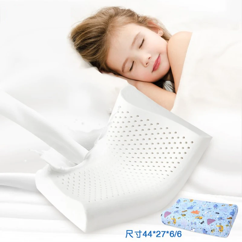 Children Baby Latex Neck Shaping Pillow Massage Rectangle Cervical