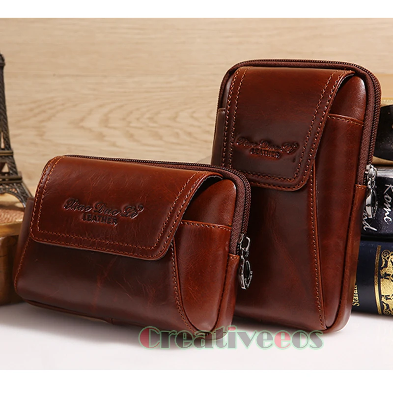 Prix pour 2017 Nouveau Hommes Huile-Cire Cuir Véritable Vintage Voyage Cellulaire Mobile Téléphone Cas Couverture Ceinture de Bourse de Poche Fanny Pack Taille sac Prix pour 2017 Nouveau Hommes Huile-Cire Cuir Véritable Vintage Voyage Cellulaire Mobile Téléphone Cas Couverture Ceinture de Bourse de Poche Fanny Pack Taille sac