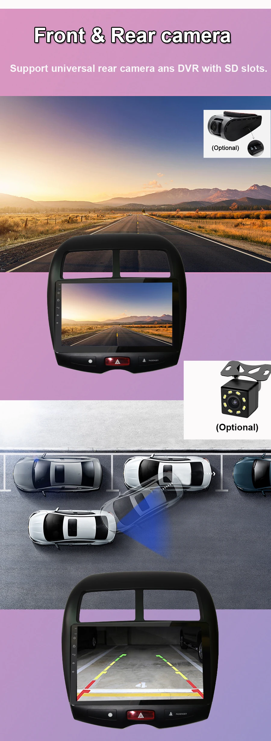 Top Navivox Android 8.1/9.0 Car Radio Multimedia Player 2 din dvd GPS For Mitsubishi ASX 2010-2017 Navigation headunit Stereo audio 7
