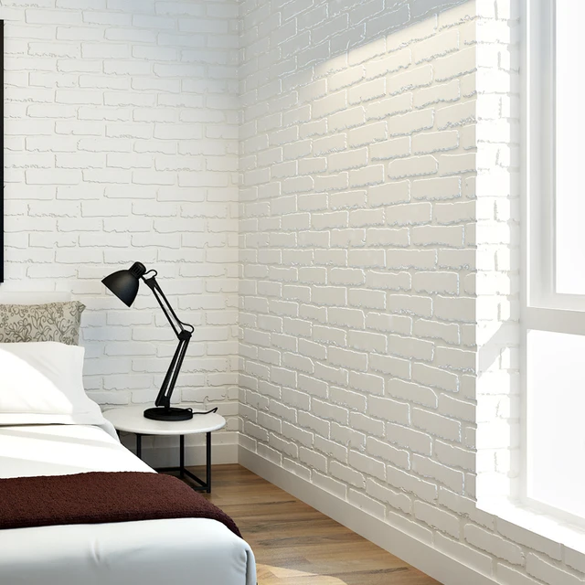 Aliexpress.com : Buy 10M Modern 3D Brick White Non Woven