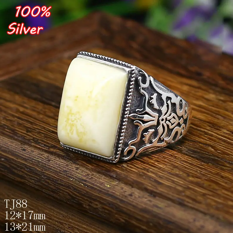 

12*17/13*21mm 925 Sterling Silver Ring Setting Rectangle Cabochon Base Adjustable Blanks Supplies for Jewelry Making