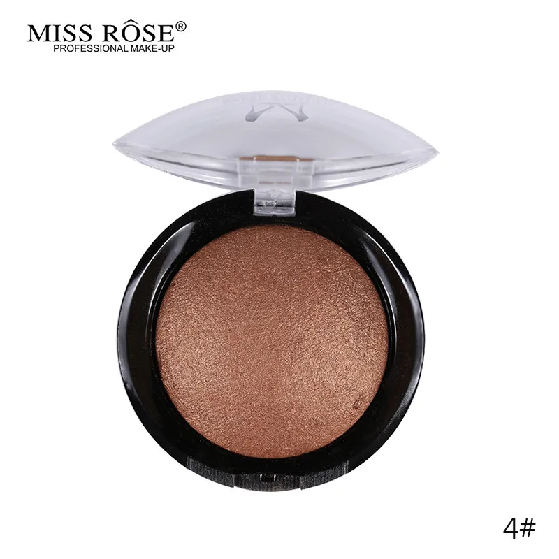 MISS ROSE beauty, Румяна для лица, запеченные для щек, цветные бронзаторы, румяна, палитра цветов, ete, гладкие косметические тени, макияж, длительное покрытие - Цвет: 4