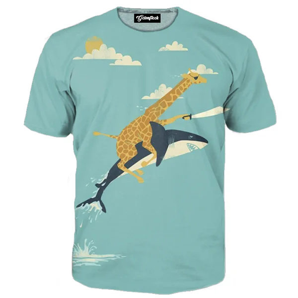 

Giraffe Pirate T-Shirt Hip Hop Fashion Top Tees