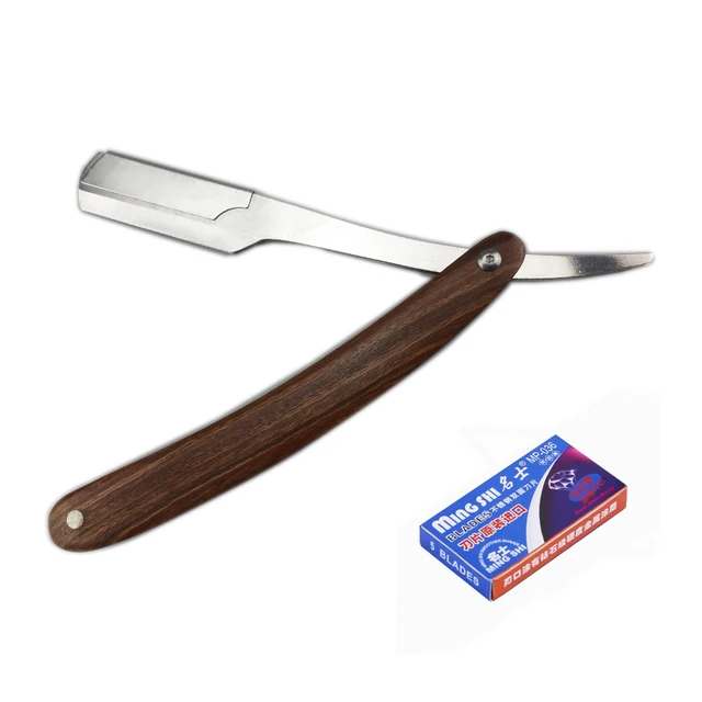 Buy 1 Razor 5 Blades Men Blade Holder Shaving Straight