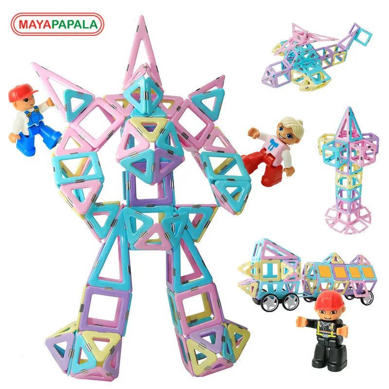 52-208 Plastic Magnetic Designer Blocks Big Size Building Block Educational Assembly Toys For Children | Игрушки и хобби