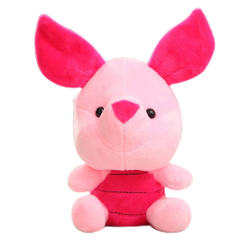 Дисней плюшевые игрушки винни пух Микки Маус Минни милая плюшевая кукла животного игрушка Лило и чехол для телефона поросенок Стич игрушки Детский подарок - Цвет: Pink Pig