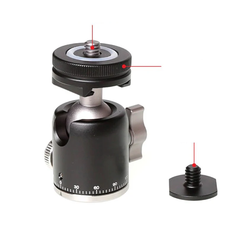 FOTOBETTER MBH19 360 панорамная шаровая Головка мини штатива w 1/4 ''Универсальное