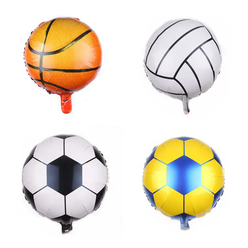 

TSZWJ New 18-inch round football basketball aluminum balloon holiday party atmosphere decoration decorative toys
