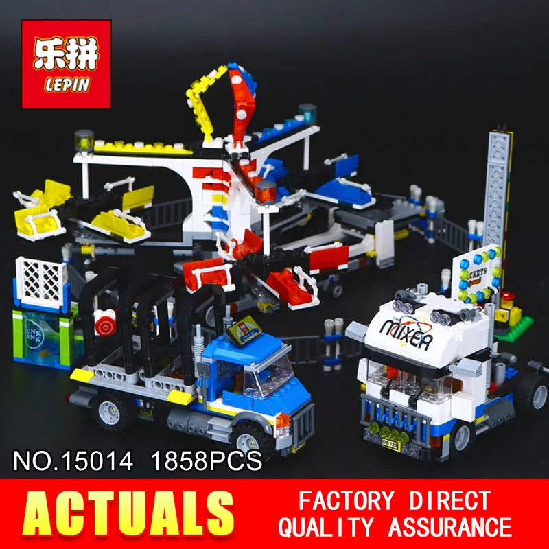 

New LEPIN 15014 1858Pcs Amusement park The carnival Model Building Blocks Set Compatible CREATOR 10244 Architecture toys gifts