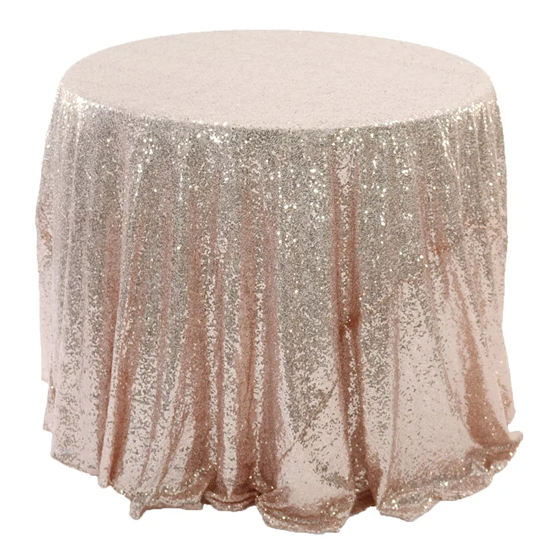 

1Pcs Colored Sequin Tablecloth Glitter Round Rectangular Table Cover For Wedding Event Home Party Banquet Decoration TableCloth