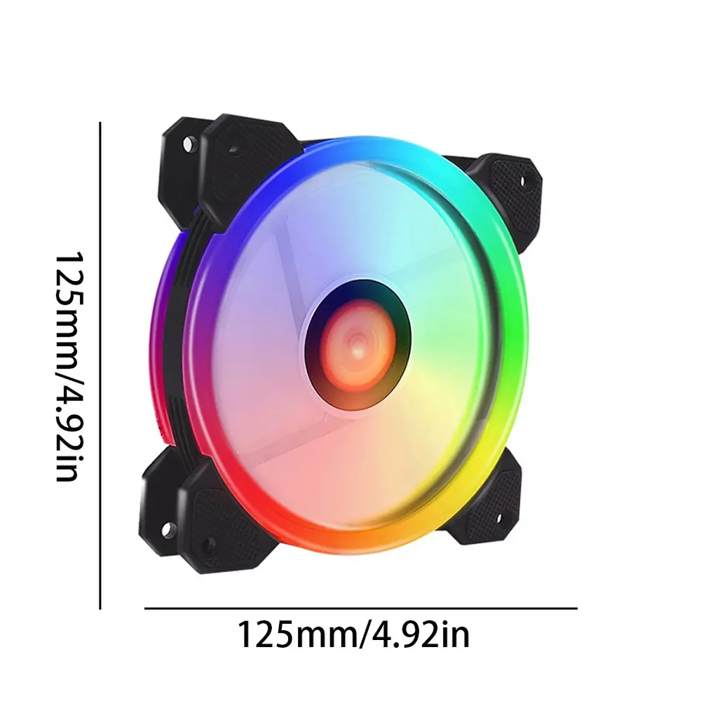 

Colorful Computer Case Computer Cooling Fan RGB Adjusting Took Silent Computer Cooling Cooler RGB Fan Box For CPU