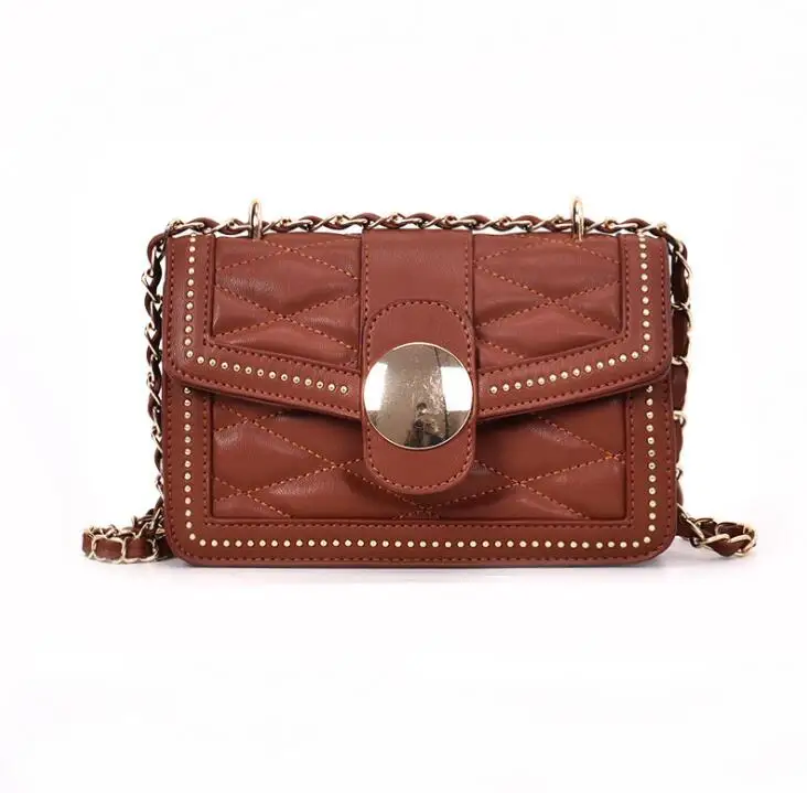 

2019 Brands Designer Women Shoulder Bag Chain Strap Flap ladies PU Handbags Messenger Bag women Clutch Bag Buckle purse