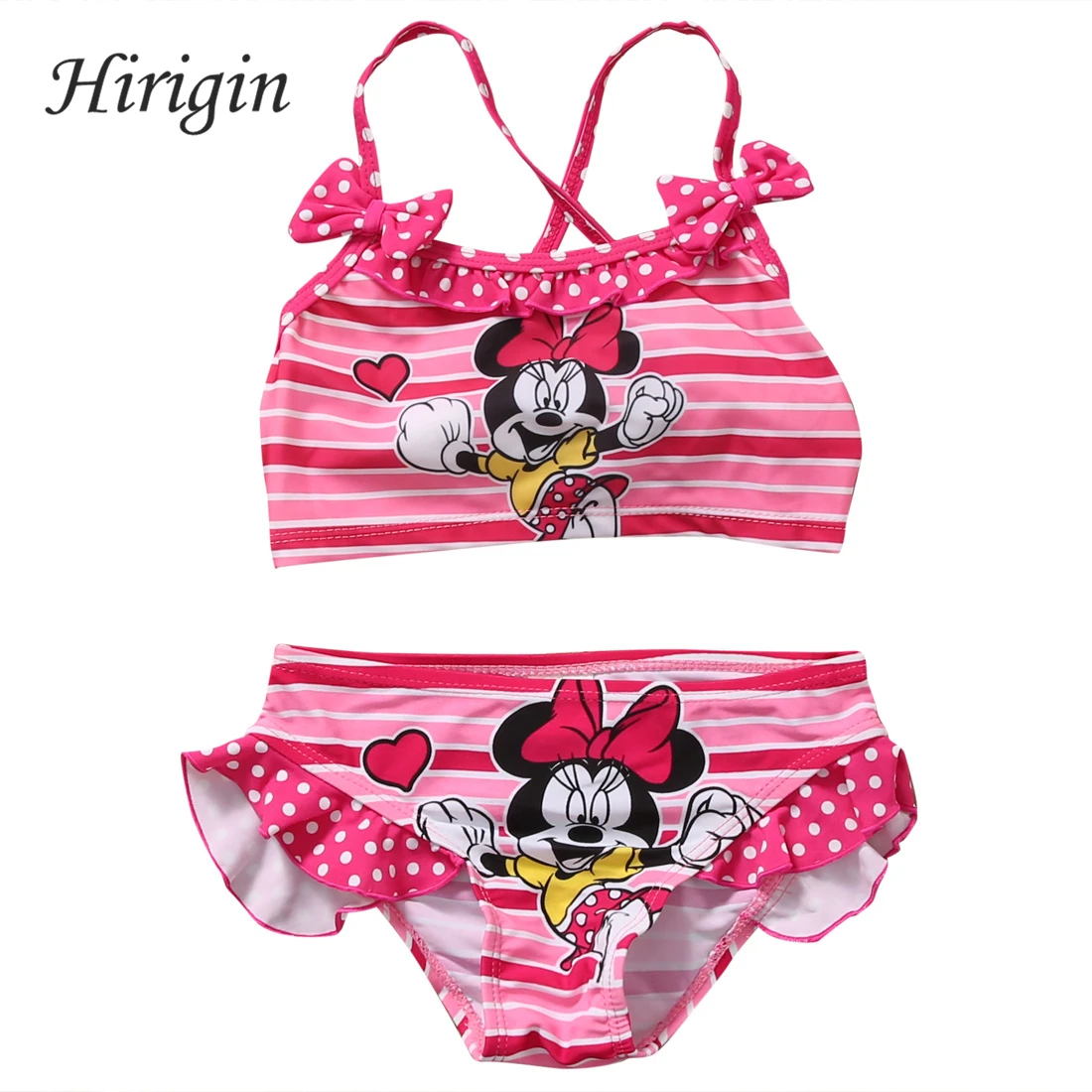 Hirigin 2017 2pcs Set Toddler Kids Baby Girls Tankini Bikini Swimwear Swimsuit Bathing Suit