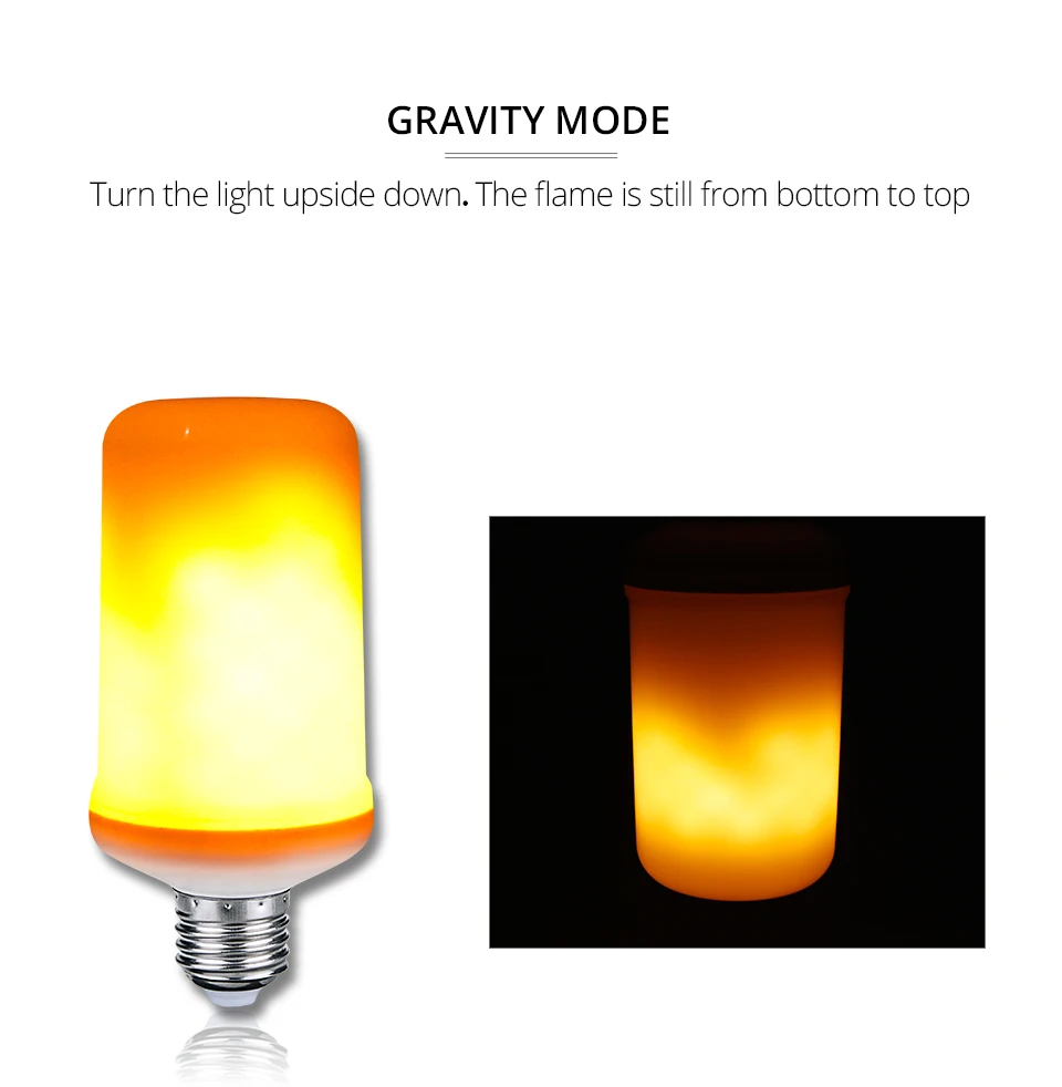 LED Flame Effect Fire Light Bulbs (6)