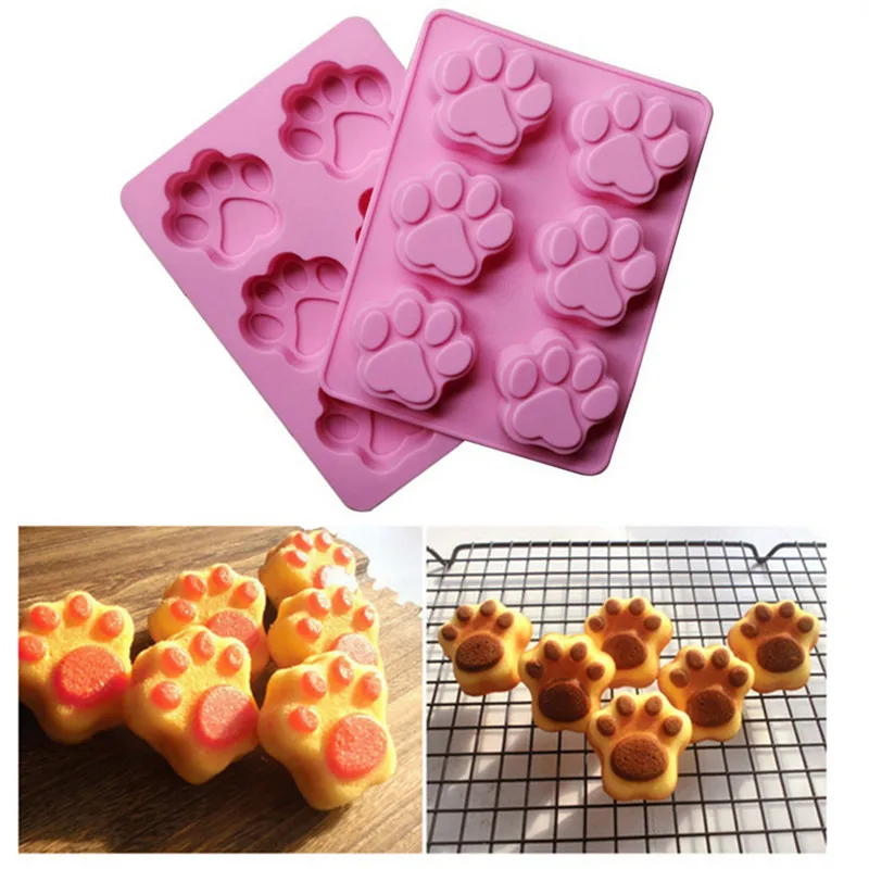 Moules A Gateau En Silicone Avec Patte De Chat Outils De Decoration Pour Fondant Gateau Au Chocolat Pudding Glace 6 Tasses Aliexpress