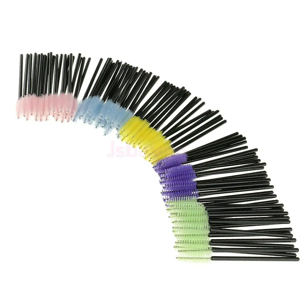 

100 Pieces Muticolor Disposable Eyelash Extension Brush Mascara Wand Makeup Applicator