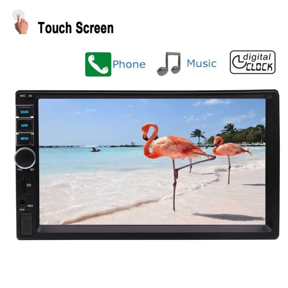 

AM In Dash 2DIN 7 Inch Capacitive Touch Screen MP5 MP3 Player Car Radio GPS Navigation Stereo supports Bluetooth music/7 Colorfu
