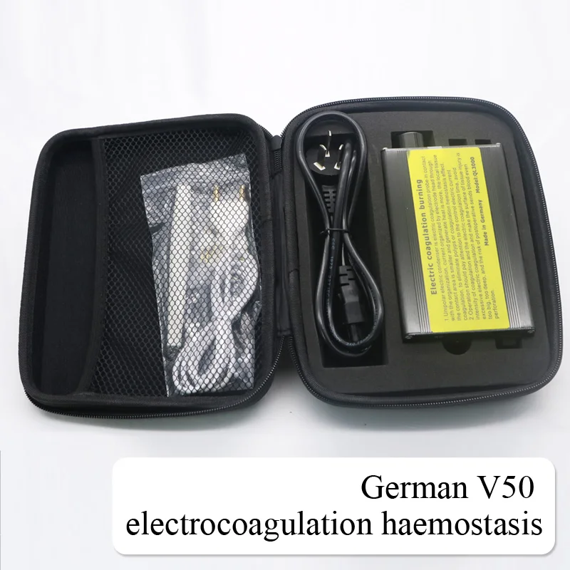 V50 tabletop electrocoagulation pen hemostatic burner cosmetic plastic tool electrothermal coagulation hemostat - Цвет: Шлифованный хром