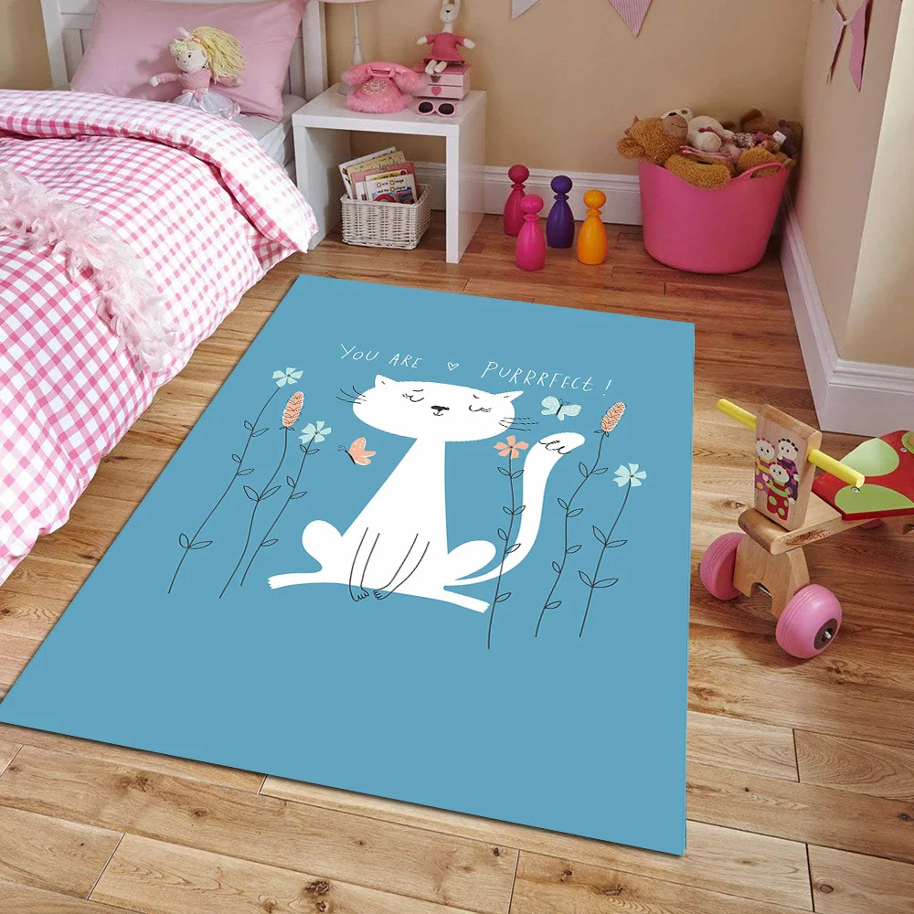 Мультяшный Детский ковер для гостиной, чайный столик, ковер для спальни, домашний прикроватный Подгонянный детский коврик для ползания, ковер для гостиной