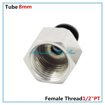 

5 Pcs 1/2" PT Female Thread 8mm Push In Joint Pneumatic Connector Quick Fittings PCF8-04