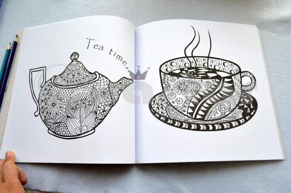 108 страниц раскраска приятный послеобеденный чай раскраска для взрослых детей Рисование граффити снимает стресс книги