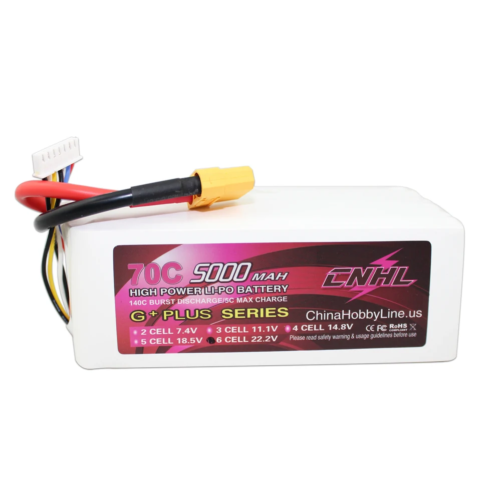 CNHL LI PO 5000mAh 22 2V 70C Max 140C 6S Lipo Battery Pack for RC Hobby