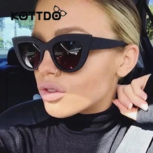 Cat Eye Sunglasses Women Ladies Fashion Brand Designer Vintage Style Mirror Pink Lens Cateye Sun Glasses For Female