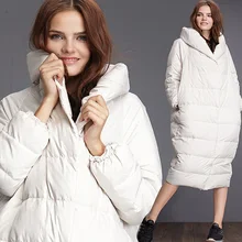 Новое зимнее женское пальто женская теплая одежда Европейский женский пуховик Верхняя одежда для беременных пальто белый утиный пух 991