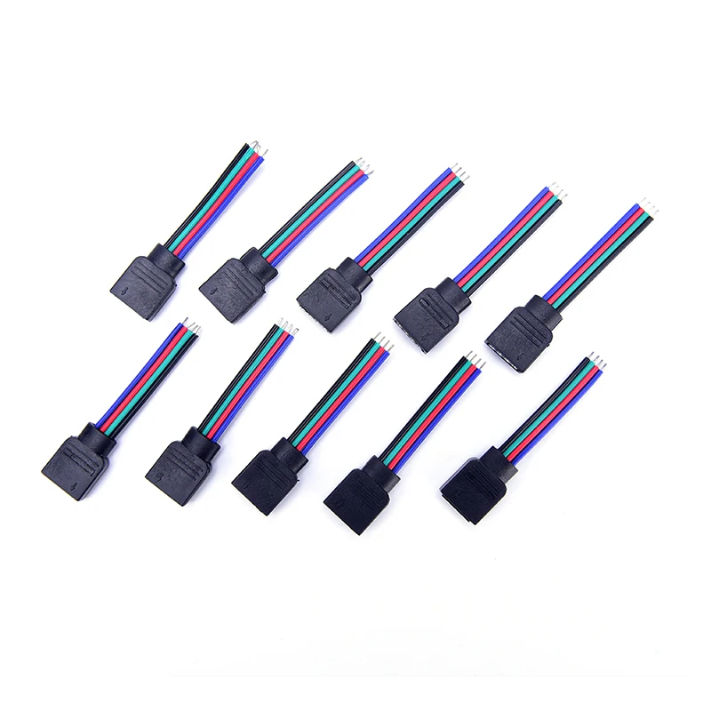 

10Pieces 4pin led wire connector Male/female Plug Electronic Connector 5CM Wire cable for led light Driver Wholesale