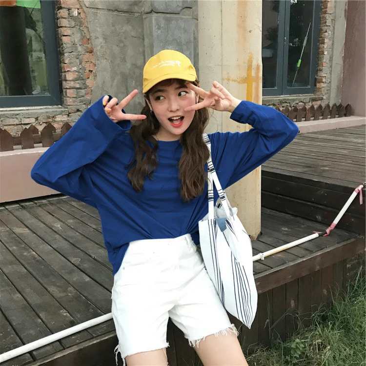 Harajuku футболки женские Простые Топы Chic свободные модные мягкие рубашка для отдыха