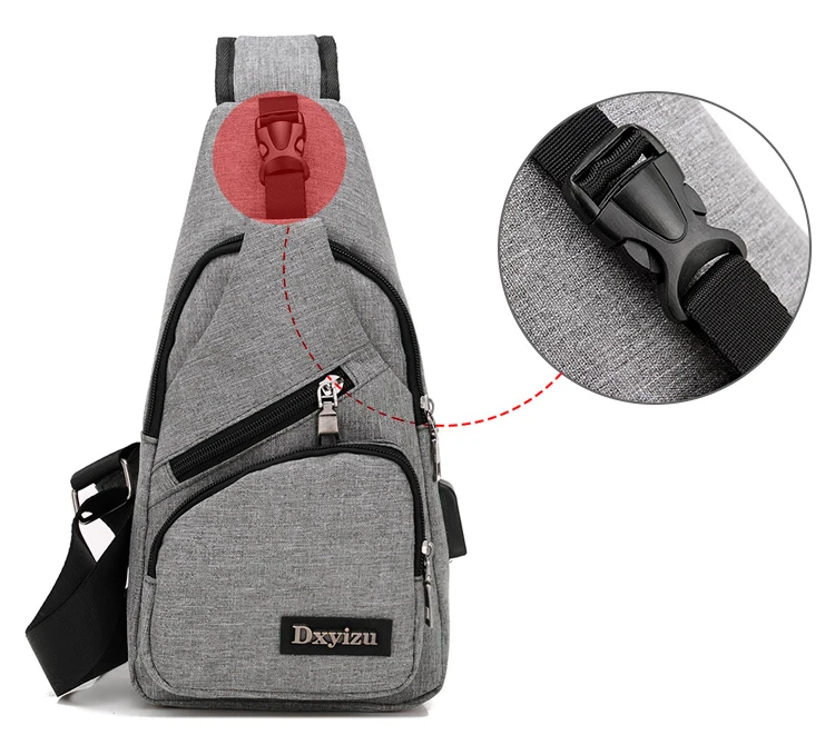 Внешний гнездо для зарядки USB повседневная Грудь сумка высокого качества Мужская сумка-мессенджер маленькие сумки Дорожная сумка через плечо новая