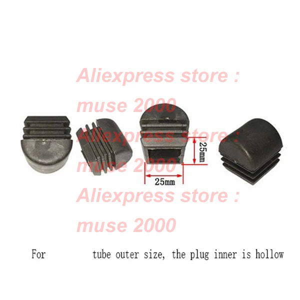 25*25 square tube insert end haunch-up arched arcuation shape head pile pole pipe cap chair feet pads cover folding shelf | Обустройство