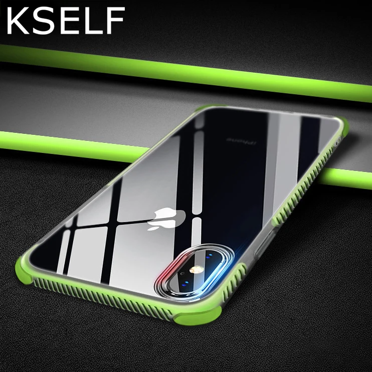 

KSELF TPU Case For Apple iPhone X Case 8 7 6s Plus Double Protective Shockproof Silicone Cover For iPhone 6S Case X 8 7 6 Plus