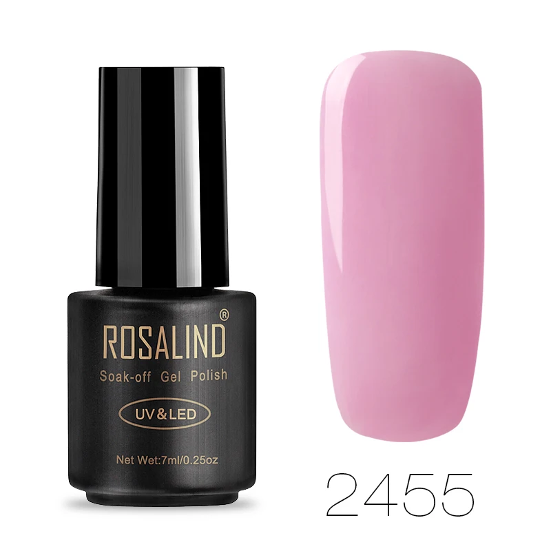 ROSALIND гель лак набор для наращивания ногтей Vernis Полупостоянный все для маникюра Базовое покрытие ногтей УФ-гель для ногтей - Цвет: RA2455