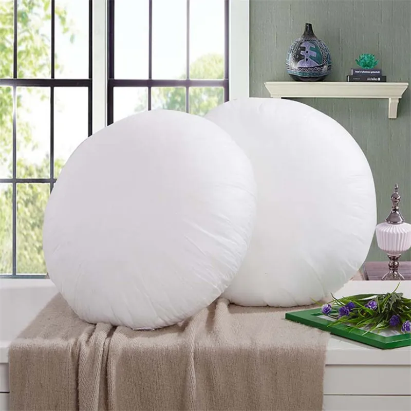 

Home Decor Non-woven Fabrics White Round Pillow Inner 6 Sizes Cushion Pillow Interior