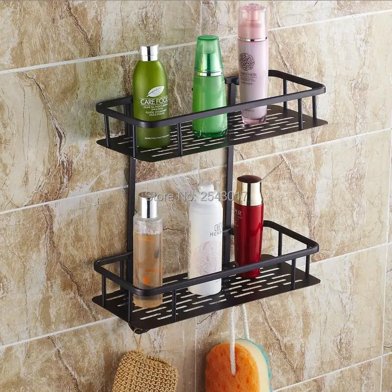 Buy Wholesale and Retail Euro Black Basket Shelf Wall Mounted Double Layer
