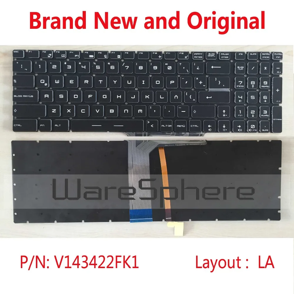  Original Latin Colorful Backlit Keyboard For MSI GE72 GE62 WS60 GS60 GS70 GT72 GP62 GP72 GT73VR V14