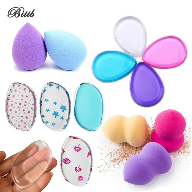Wholesale 18Pc Makeup Sponge Clear Silicone Gel Soft None Latex Grow